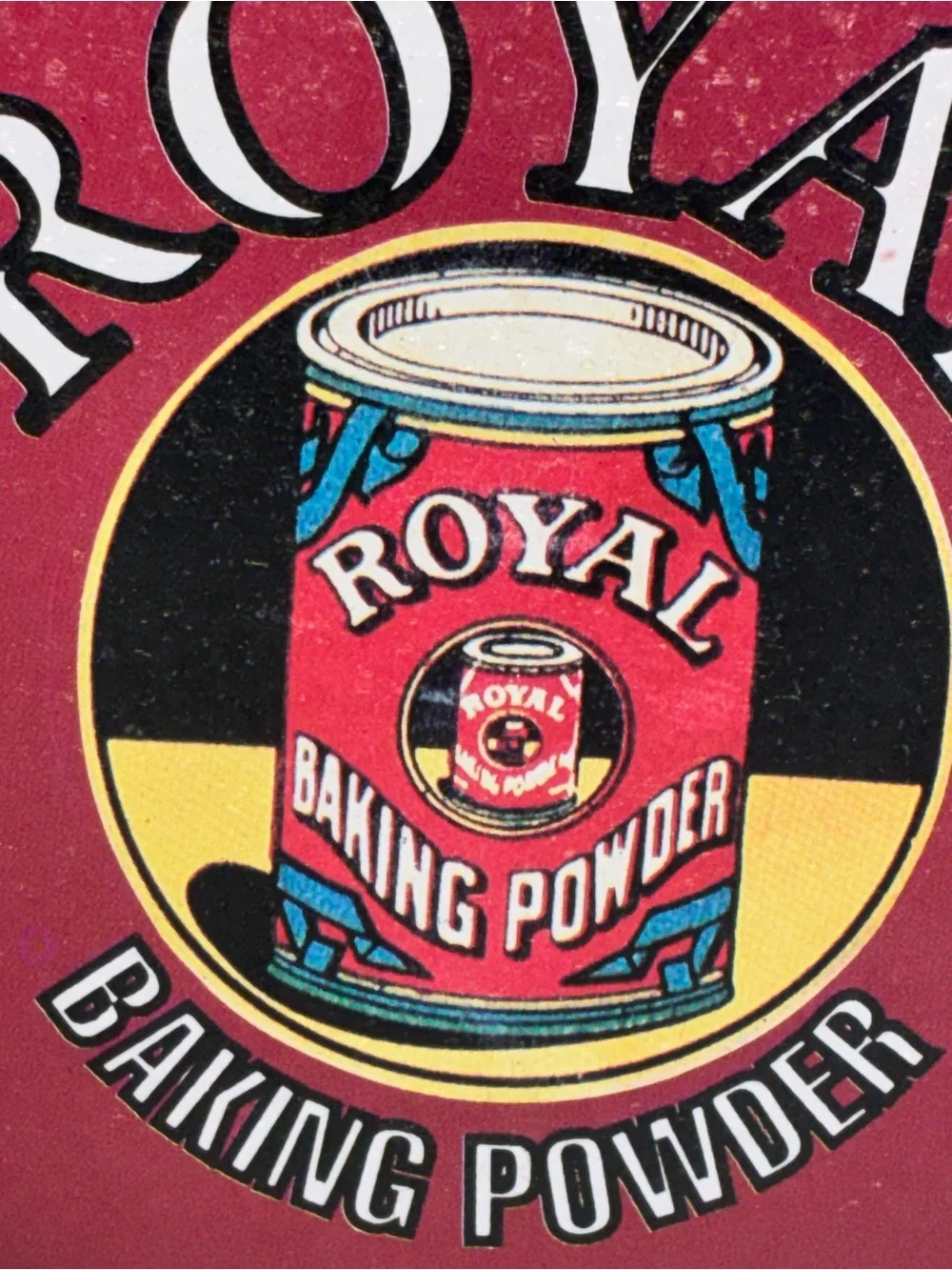 Vintage Royal Baking Powder Advertising Tin Canister Round Metal Storage Tin 8